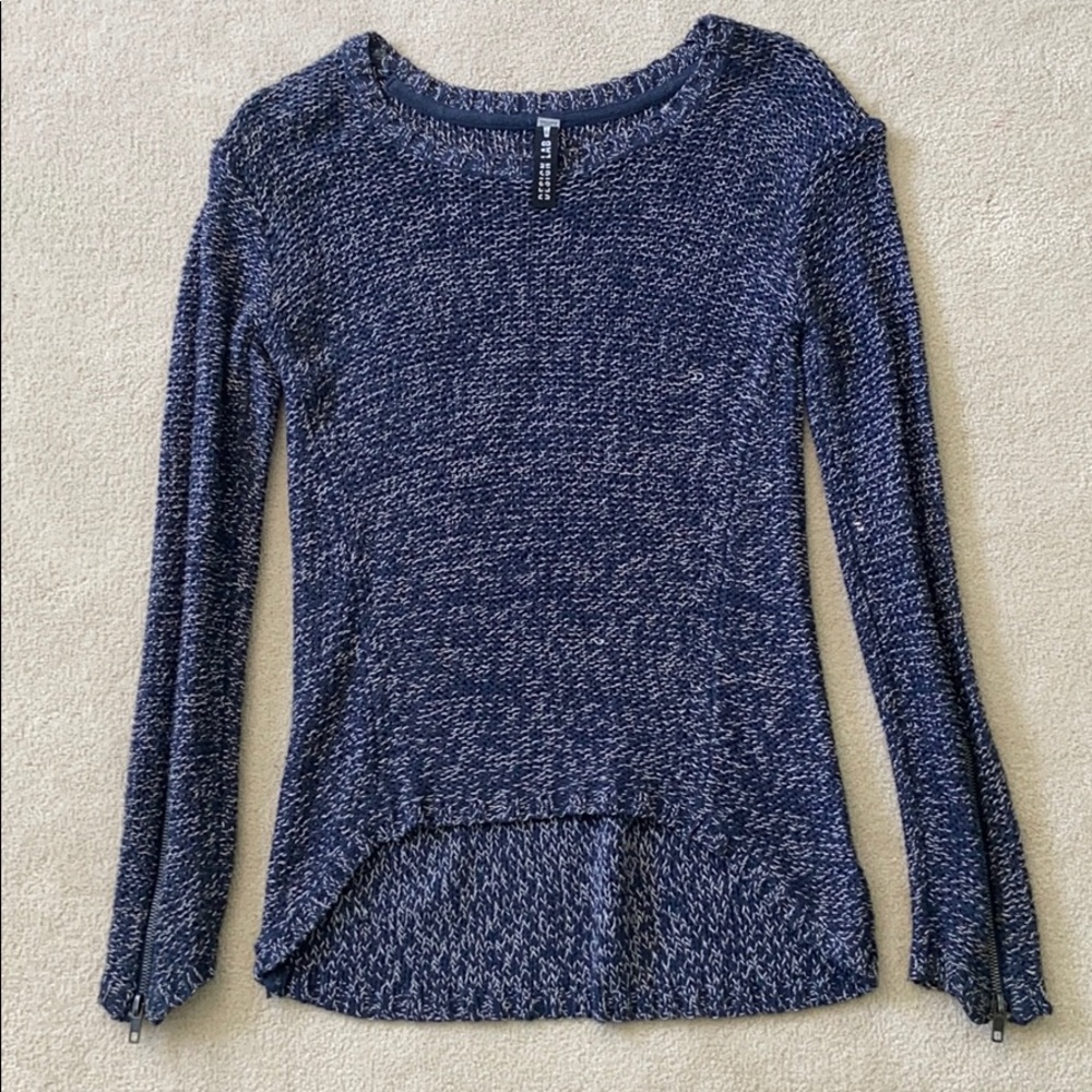 High Low Blue Sweater
